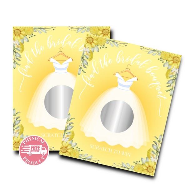 Bridal Shower Games - "Find The Bridal Bouquet" - 56 Cards - Scratch Off Cards 3A