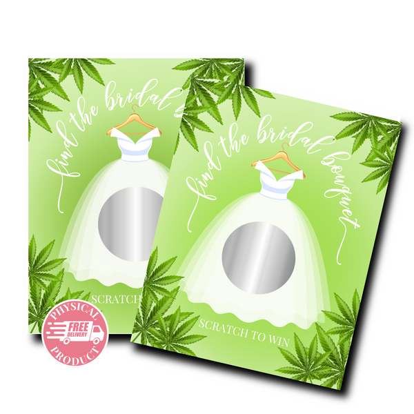 Bridal Shower Games - "Find The Bridal Bouquet" - 56 Cards - Scratch Off Cards 13A