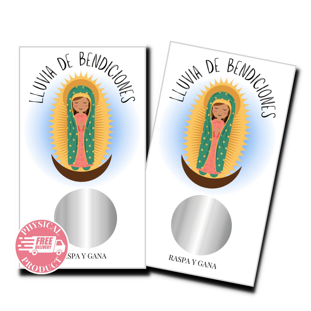 Birthday Decorations Gifts And Games - "Luvia De Bendiciones" - Religious Scratch Off Cards In Spanish