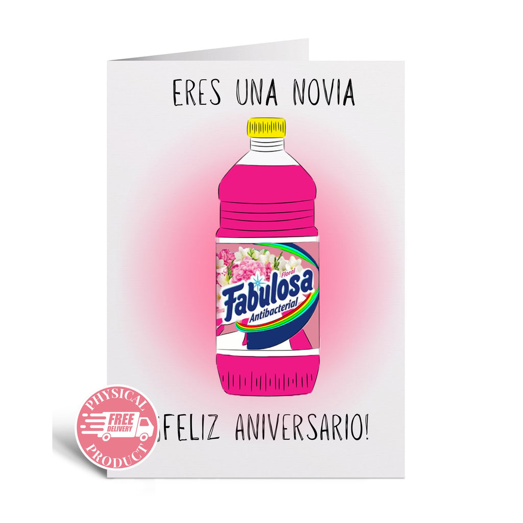 Anniversary Decorations Gifts And Cards - "Fabulosa" - Funny Greeting Card In Spanish For A Girlfriend