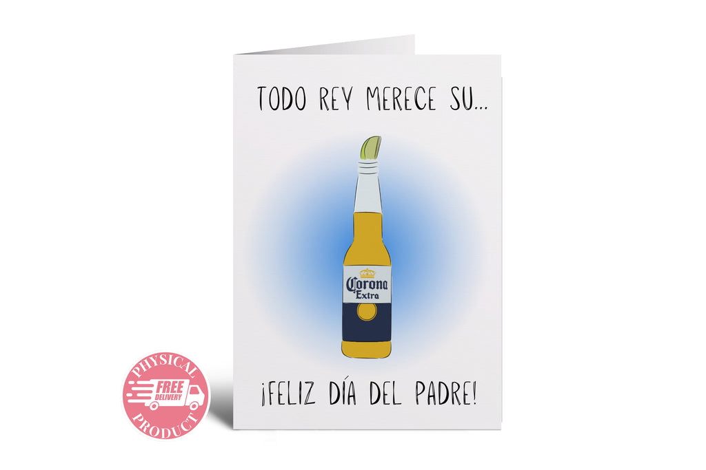 Father's Day Party Decorations Gifts And Cards - "Corona" -  Father's Day Greeting Card In Spanish