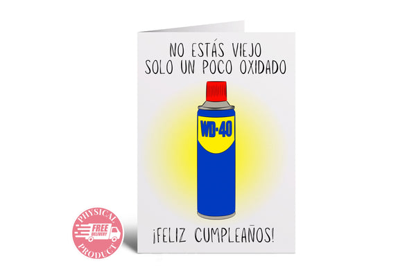 Birthday Party Decorations Gifts And Cards - "W-40" - Funny Greeting Card In Spanish - Party Supplies