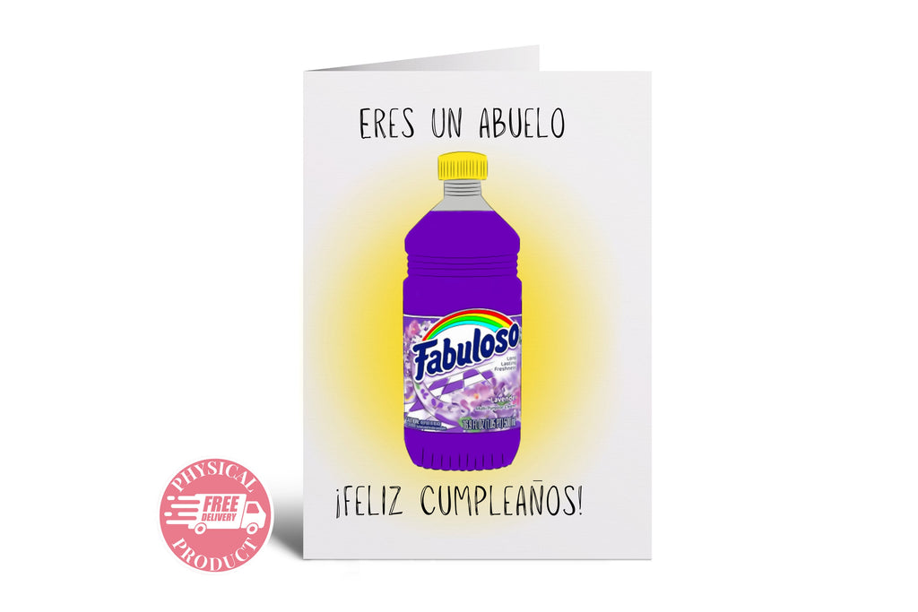 Birthday Party Decorations Gifts And Cards - "Fabuloso" - Funny Greeting Card In Spanish For A Grandparent