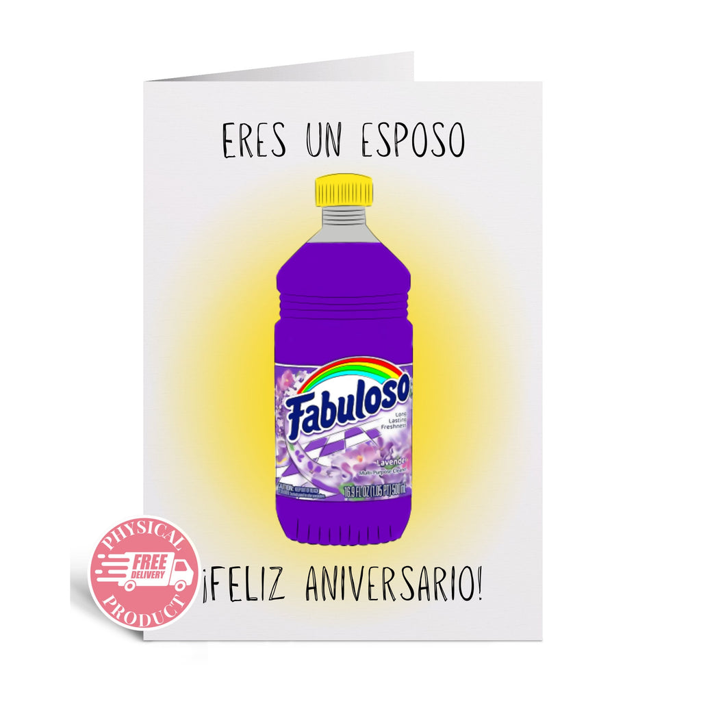 Anniversaty Decorations Gifts And Cards - "Fabuloso" - Funny Greeting Card In Spanish For Husband