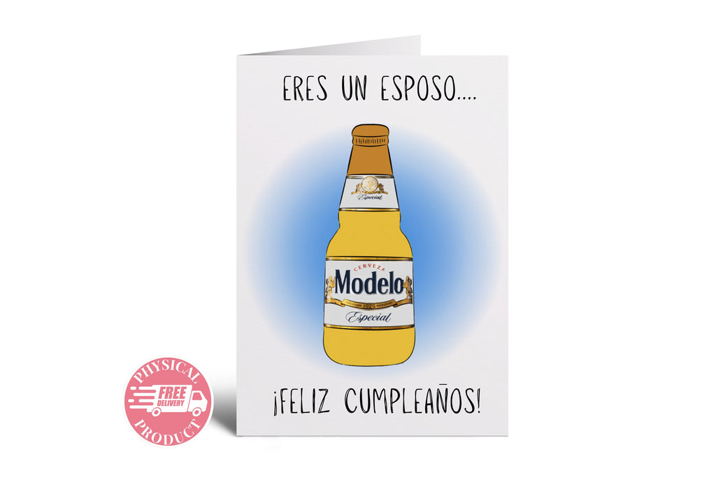 Birthday Party Decorations Gifts And Cards - "Modelo" - Funny Greeting Card In Spanish For A Husband