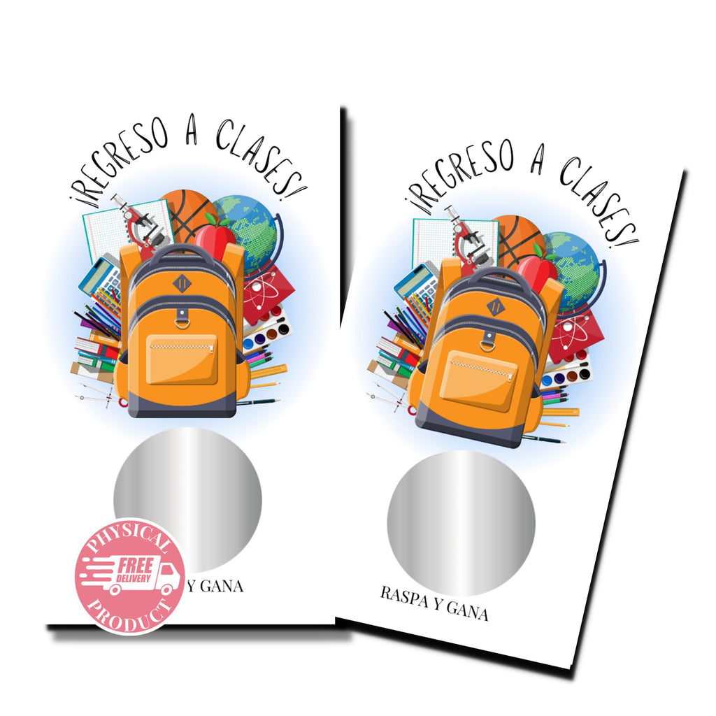 Back To School And Decorations Gifts And Games - "Regreso A Clases" - 50 Scratch Off Cards - Games In Spanish Box