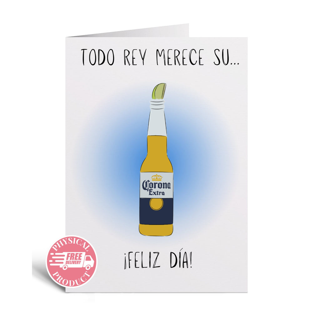 Valentine's Party  Decorations Gifts And Cards - "Corona" - Funny Greeting Card In Spanish For A Boyfriend And Husband