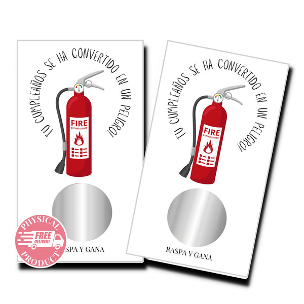 Birthday Party Decorations Gifts And Games - "Extinguidor" - 50 Funny Scratch Off Cards In Spanish For A Friend Boyfriend Husband
