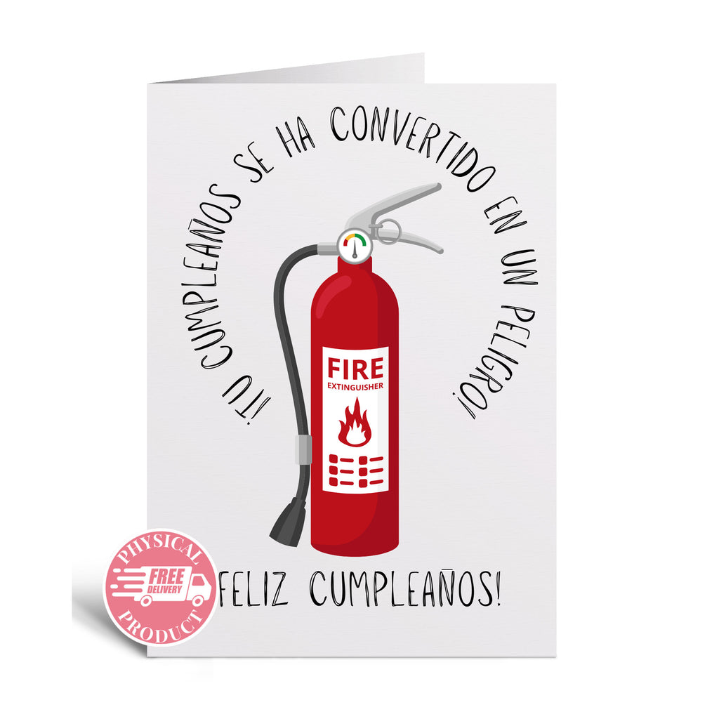 Birthday Party Decorations Gifts And Cards - "Extinguidor" - Funny Greeting Card In Spanish For A Friend Boyfriend Husband