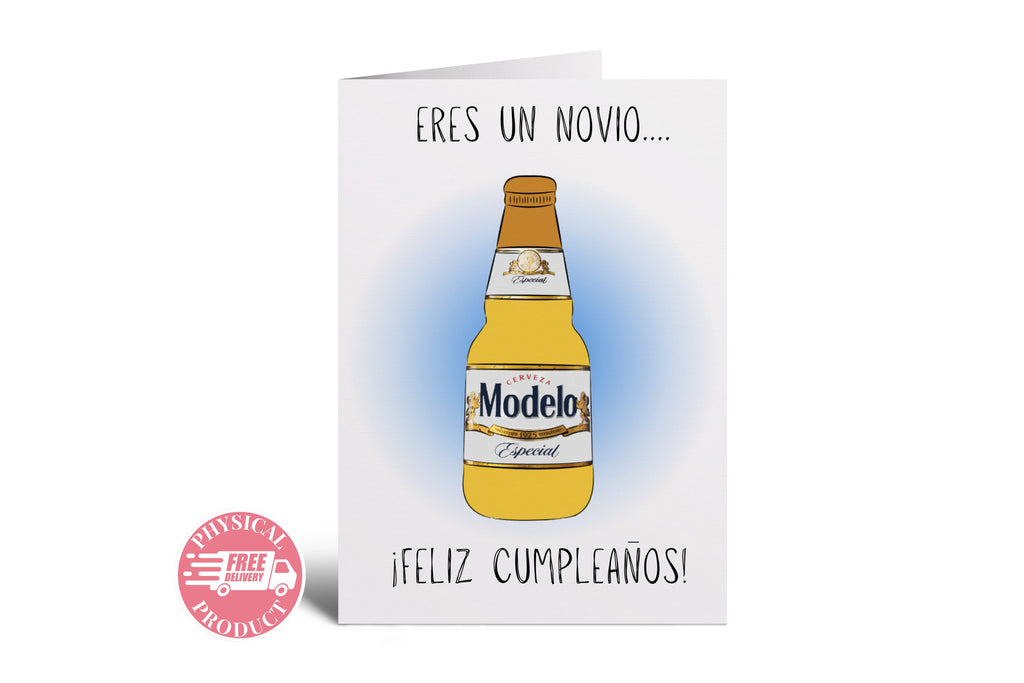 Birthday Party Decorations Gifts And Cards - "Modelo" - Funny Greeting Card In Spanish For A Friend Boyfriend