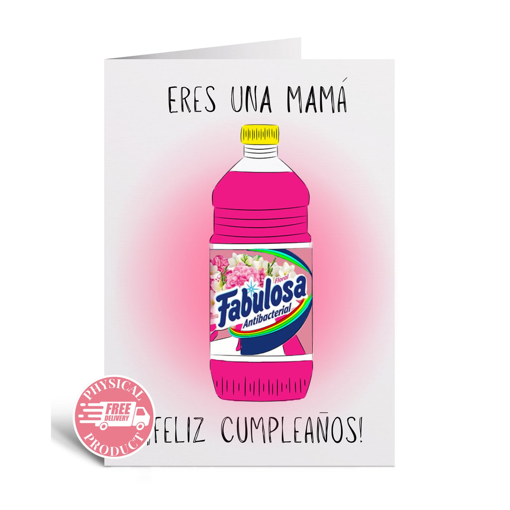 Birthday Party Decorations Gifts And Cards - "Fabulosa" - Funny Greeting Card In Spanish For A Mother - Party Supplies