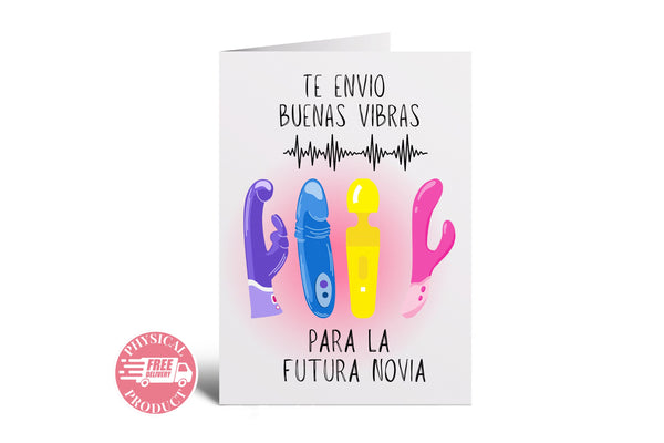 Bridal Shower Party Decorations Gifts And Cards - "Buenas Vibras" -  Bridal Shower Greeting Card In Spanish
