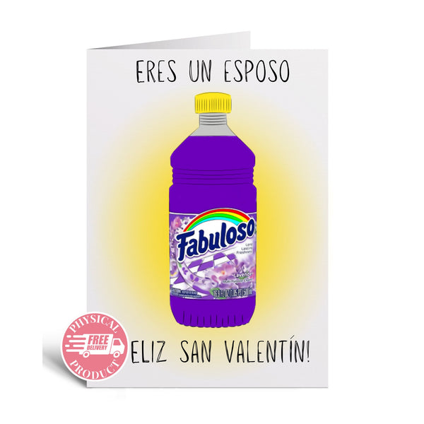 Valentine's Decorations Gifts And Cards - "Fabuloso" - Funny Greeting Card In Spanish For Husband