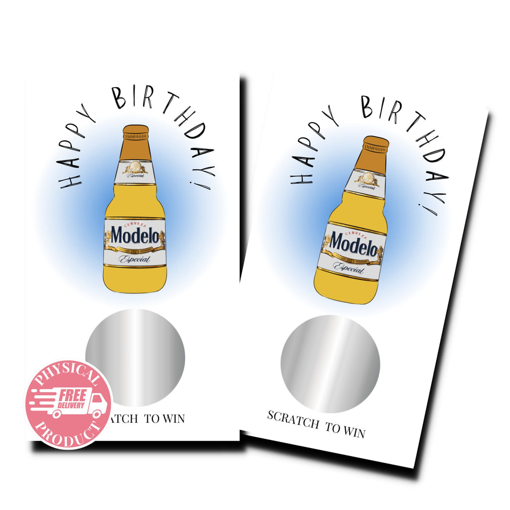 Birthday Party Decorations Gifts And Games - "Modelo" - 50 Scratch Off Cards - Party Games For A Friend Boyfriend Husband