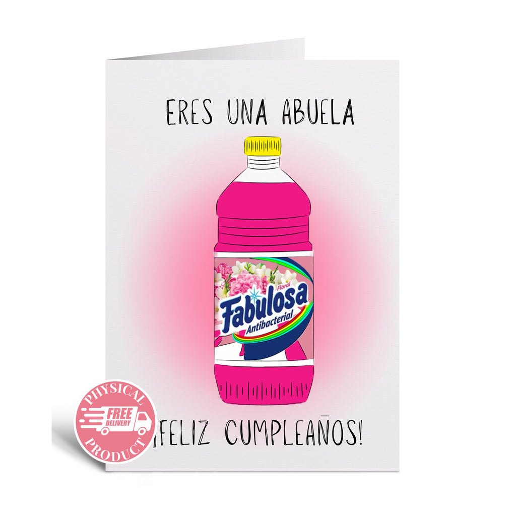 Birthday Party Decorations Gifts And Cards - "Fabulosa" - Funny Greeting Card In Spanish For A Grandmother