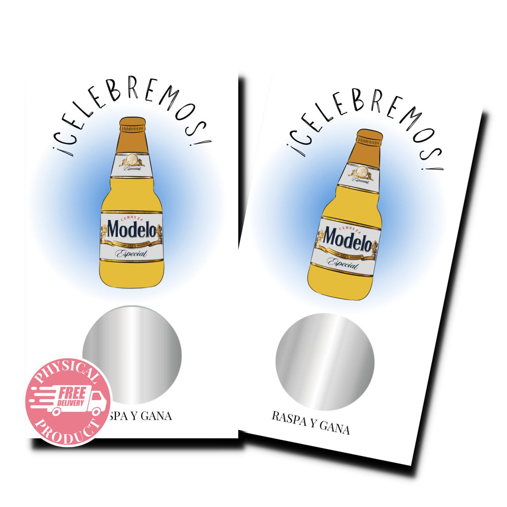 Birthday Decorations Gifts And Games - "Modelo" - Scratch Off Cards In Spanish - Party Decorations & Games