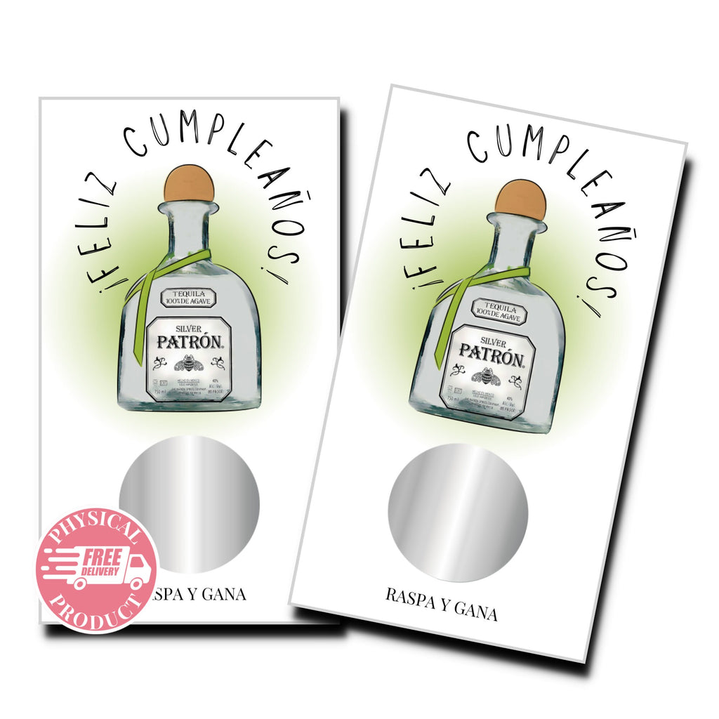 Birthday Party Decorations Gifts And Games - "Patron" - 50 Funny Scratch Off Cards In Spanish For A Friend Boyfriend Husband