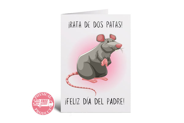 Father's Day Party Decorations Gifts And Cards - "Rata De Dos Patas" -  Father's Day Greeting Card In Spanish