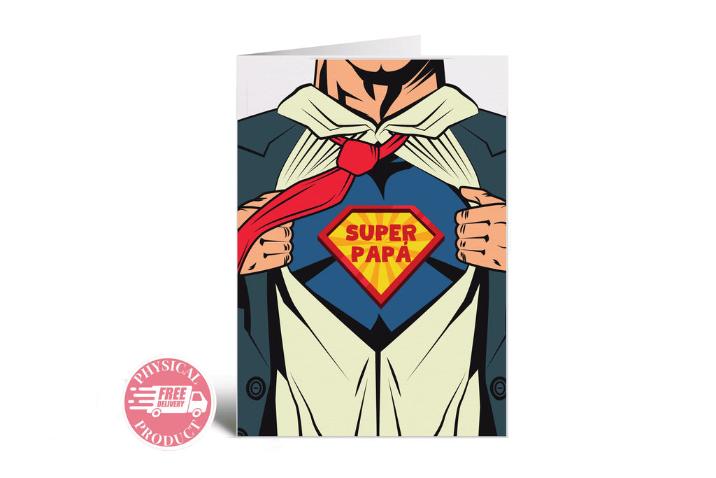 Father's Day Party Decorations Gifts And Cards - "Superman" -  Father's Day Greeting Card For A Friend Boyfriend Husband