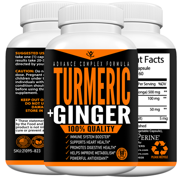 Turmeric With Ginger Capsules - Total Boosters