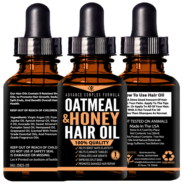 Aceite De Avena Y Miel De Para Crecimiento De Cabello - #1 Mejores Productos Mas Vendidos Para Cabello Barba Y Vigote