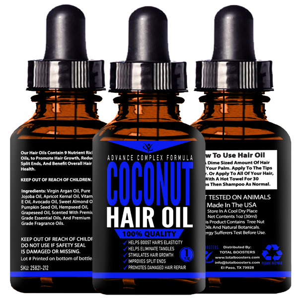 Aceite Para Crecimiento De Cabello De Coco - #1 Mejores Productos Mas Vendidos Para Cabello Barba Y Vigote