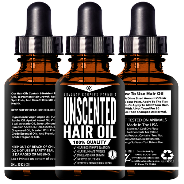 Unscented Hair Growth Oil